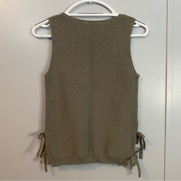 Madewell Olive Green Sleeveless Top Size XXS - Picture 5 of 5